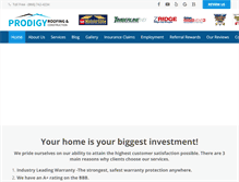 Tablet Screenshot of prodigyroofing.com